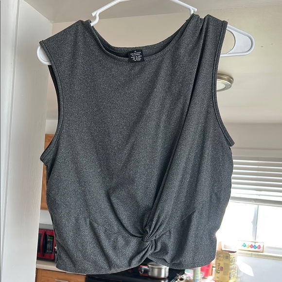 Gray Sleeveless Twist-Front Top - Picture 3 of 3